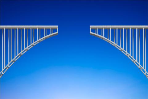 Bridge with a gap in the middle