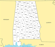 Alabama map
