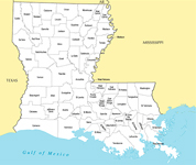 Louisiana map