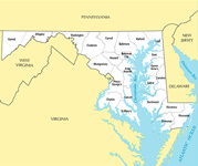 Maryland map