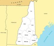 New Hampshire map