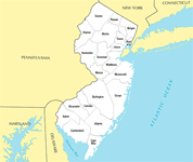 New Jersey map