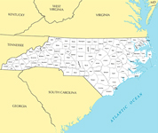 North Carolina map