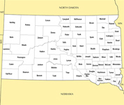 South Dakota map