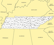Tennessee map