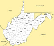 West Virginia map