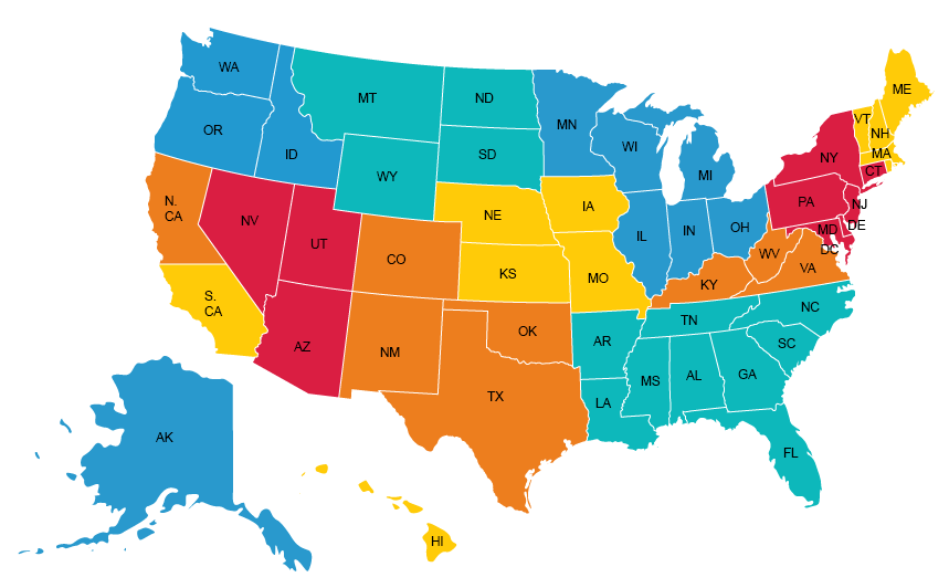Map of the U.S.