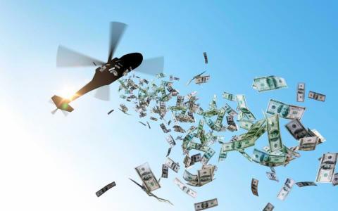 Money falling from the sky