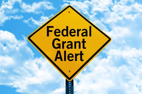 Federal Grant Alert sign