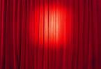 Red curtains