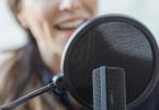 Woman with microphone