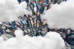 Clearing clouds to view city